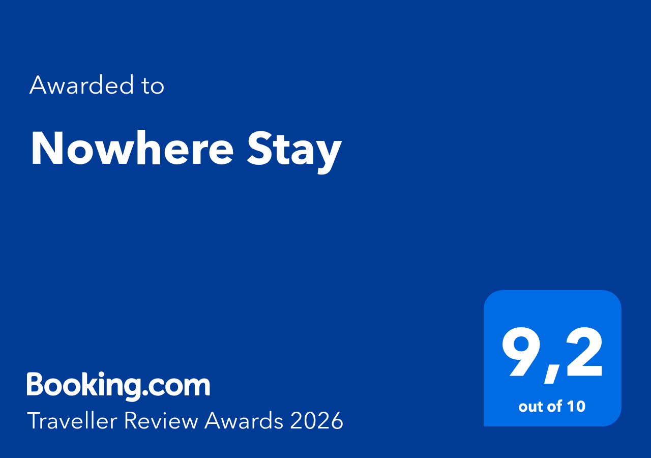 Booking.com Traveller Review Awards 2026 — Nowhere Stay 9.2/10